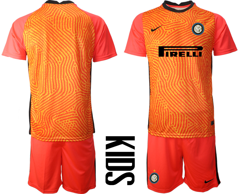 2021 Internazionale red goalkeeper youth soccer jerseys